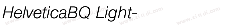 HelveticaBQ Light字体转换